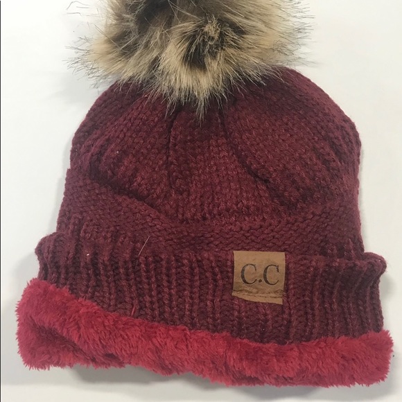 10 Maroon CC POM STYLE CC BEANIES
ALL NEW - Picture 6 of 6